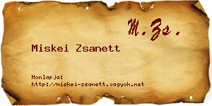 Miskei Zsanett névjegykártya